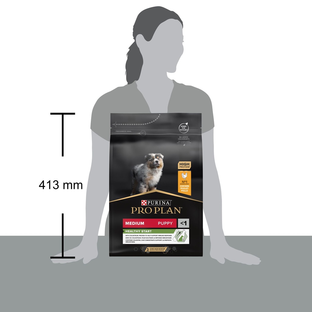 Pro Plan Medium Puppy Healthy Start Dry Dog Food with Chicken 3Kg