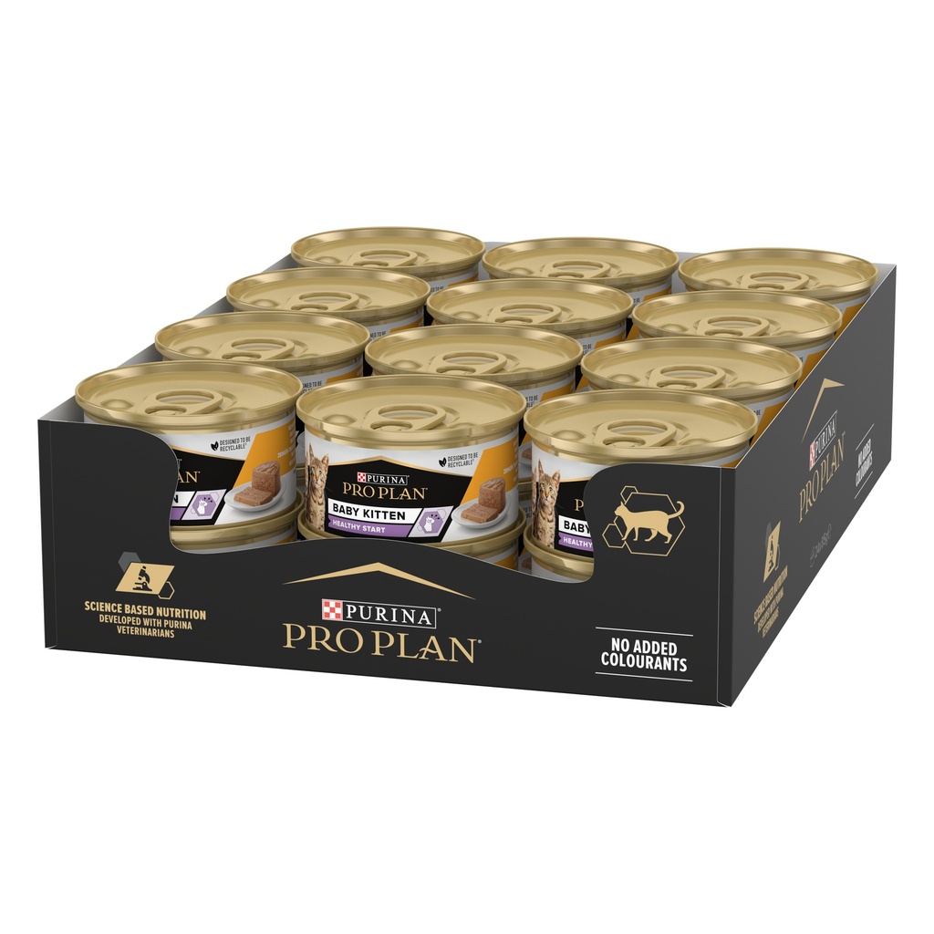 Pro Plan Baby Kitten Healthy Start Mousse Wet Cat Food Can with Chicken 85g