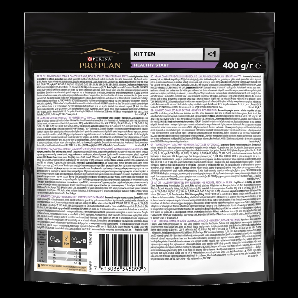 Pro Plan Kitten Healthy Start Dry Cat Food with Chicken 400g