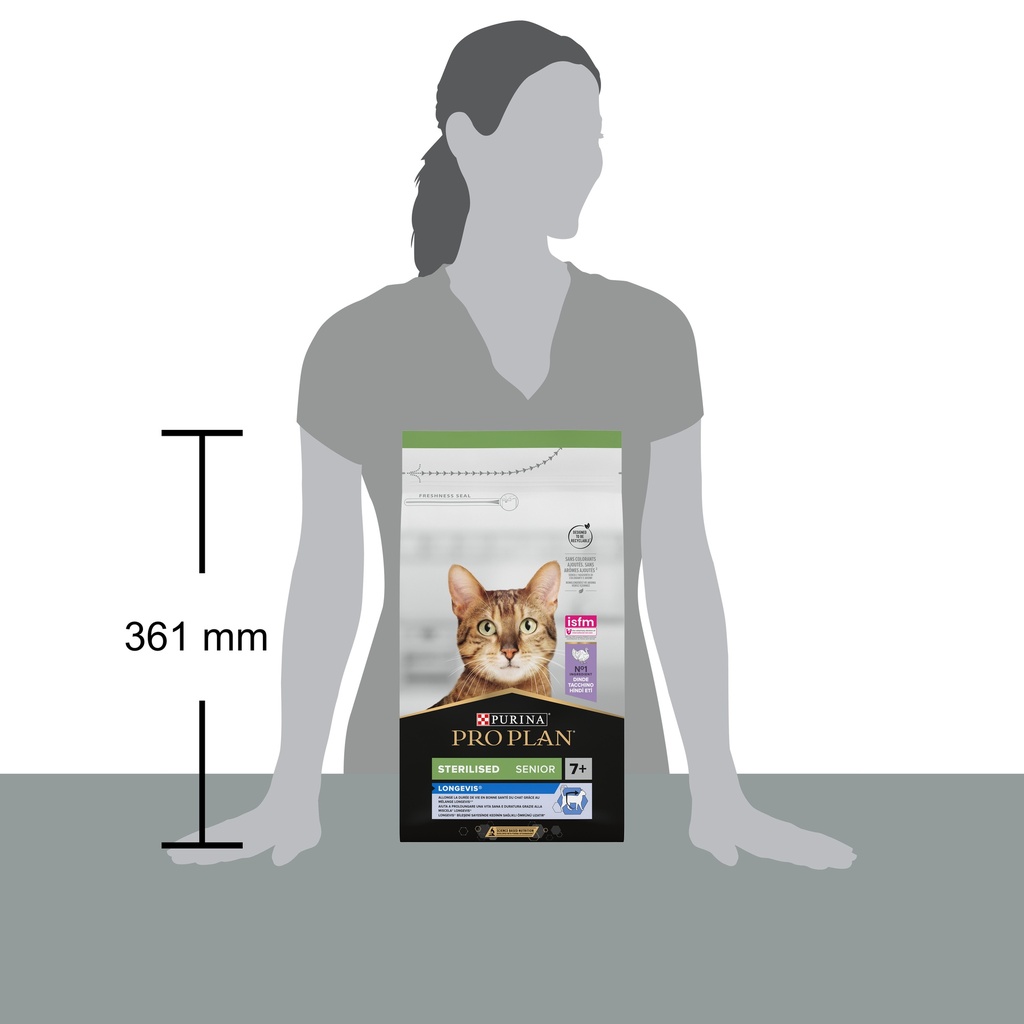 Pro Plan Sterilized Senior 7+ Longevis Dry Cat Food with Turkey 1.5Kg