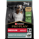 Pro Plan Medium Adult Sensitive Digestion Dry Dog Food with Lamb 3Kg