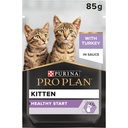 Pro Plan Kitten Healthy Start Wet Cat Food Pouch Turkey in Gravy 85g